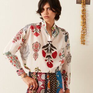 Alix of Bohemia Kiki Flower Show Shirt Size Large